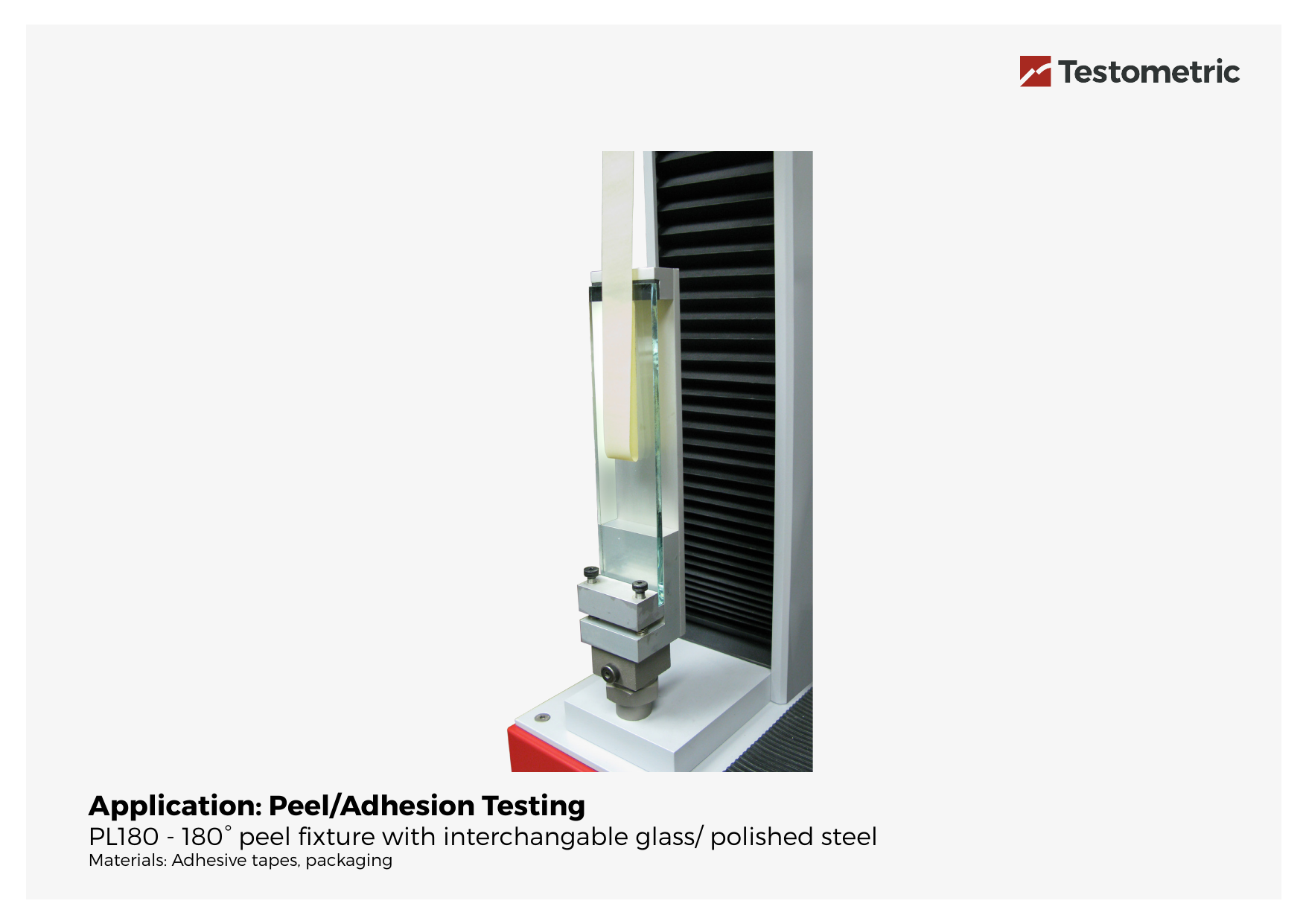 PL180 - 180° peel fixture with interchangable glass/ polished steel Image 1